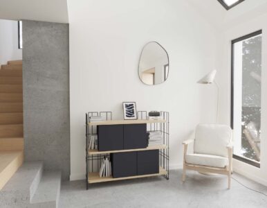 Console de rangement Wire, structure en fil métallique